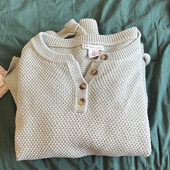 Sincerly Jules Sweaters - Sincerely Jules Textured Knit Sweater Set in Sage Green